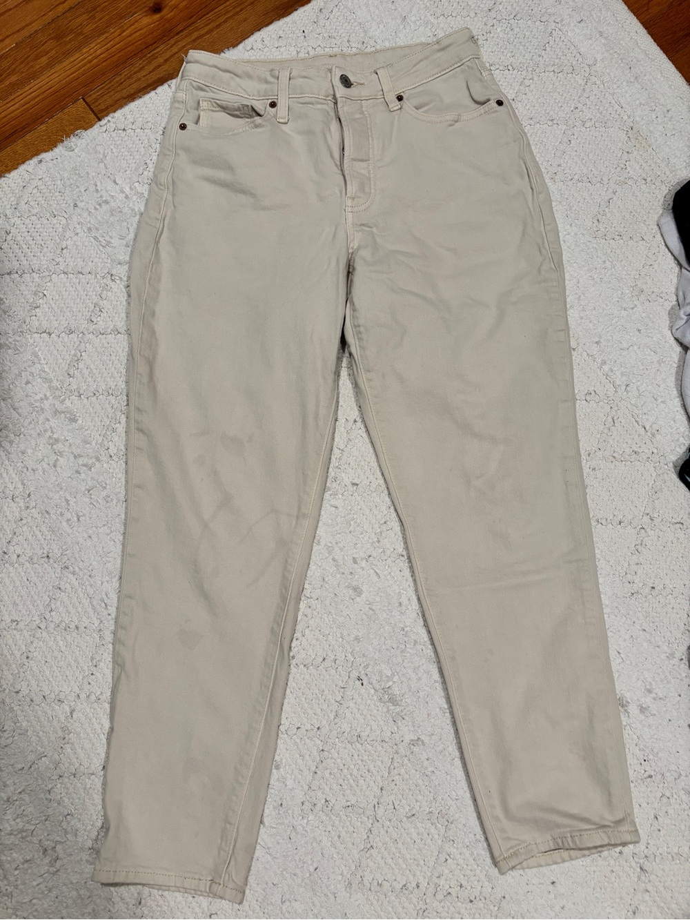 Womens Beige Chino-Style Jeans